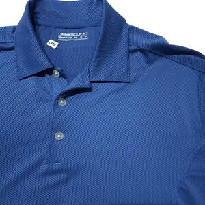 Nike Golf Dri-FIT Polo Mens M Blue NikeFIT‎ DRY Stretch Short Sleeve Shirt